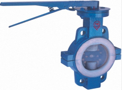 D71蝶閥襯氟D對夾中線蝶閥